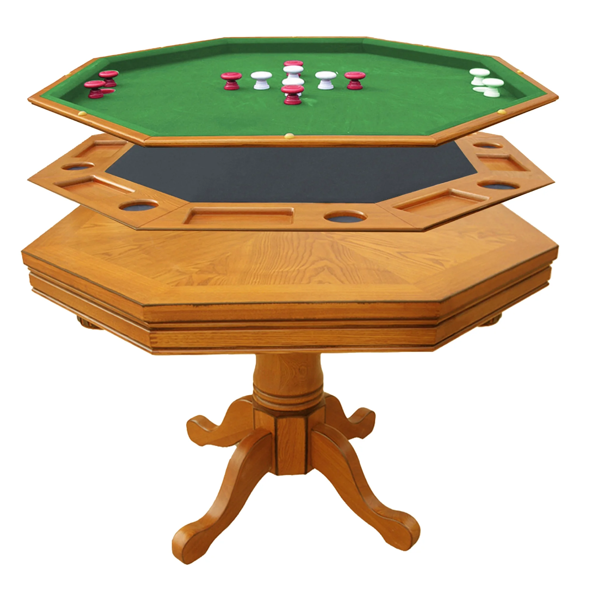 Kingston Oak 3-In-1 Poker Table