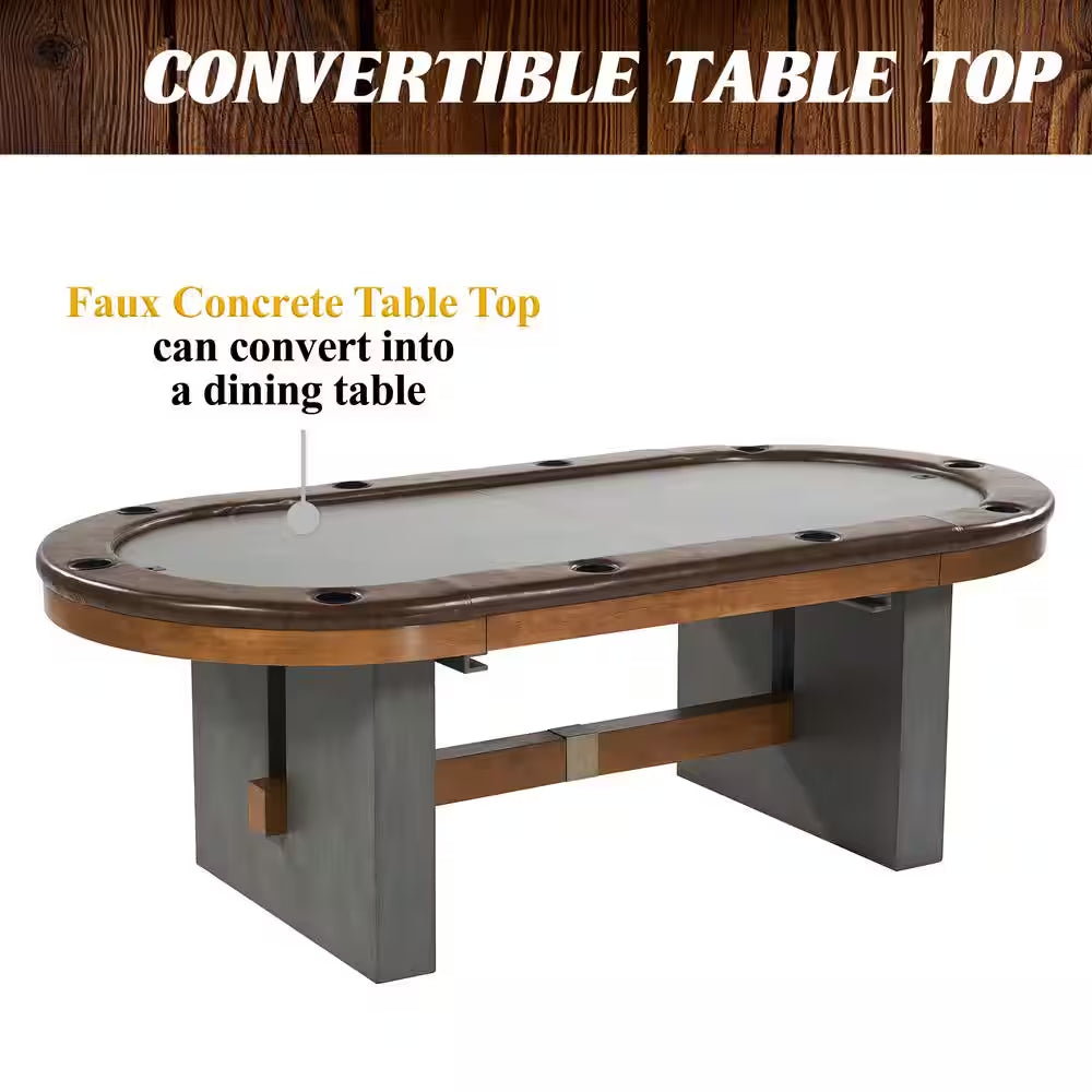10-Player Poker Table with Dining Table Top